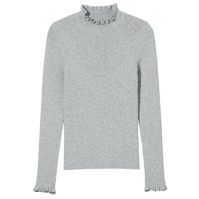 25年冬季女士花边领打底针织衫