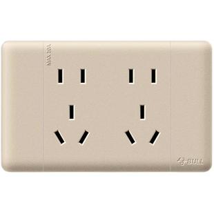 公牛插座旗舰开关插座自由搭配118型五孔多孔双开三开九孔G24金色