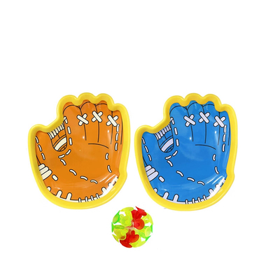 趣味吸盘抛接球亲子户外室内运动手掌粘粘球儿童益智玩具手抓球拍