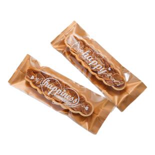 原创网红焦糖杏仁坚果酥脆糯米船包装袋长方形牛轧酥饼干机封袋