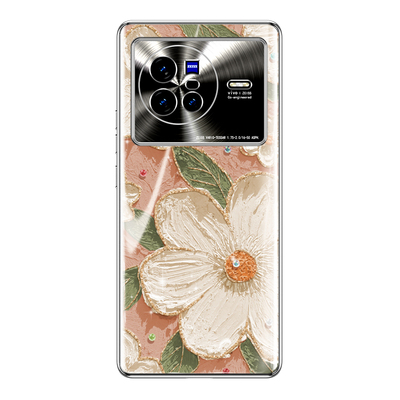 vivo玻璃轻奢小众曲屏壳