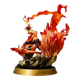 海贼王 奇点 火拳艾斯手办 火神艾斯 动漫场景雕像模型摆件送礼物