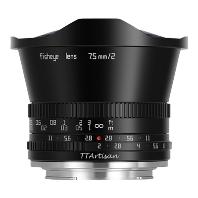 铭匠7.5mm f2银色超广角鱼眼镜头适用索尼E松下尼康Z佳能R50富士X