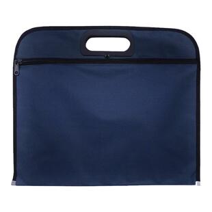 a4文件袋帆布多层公文包男女办公手提资料袋档案袋B4牛津布手提拉链袋商务会议包办公包大容量学生补习袋定制