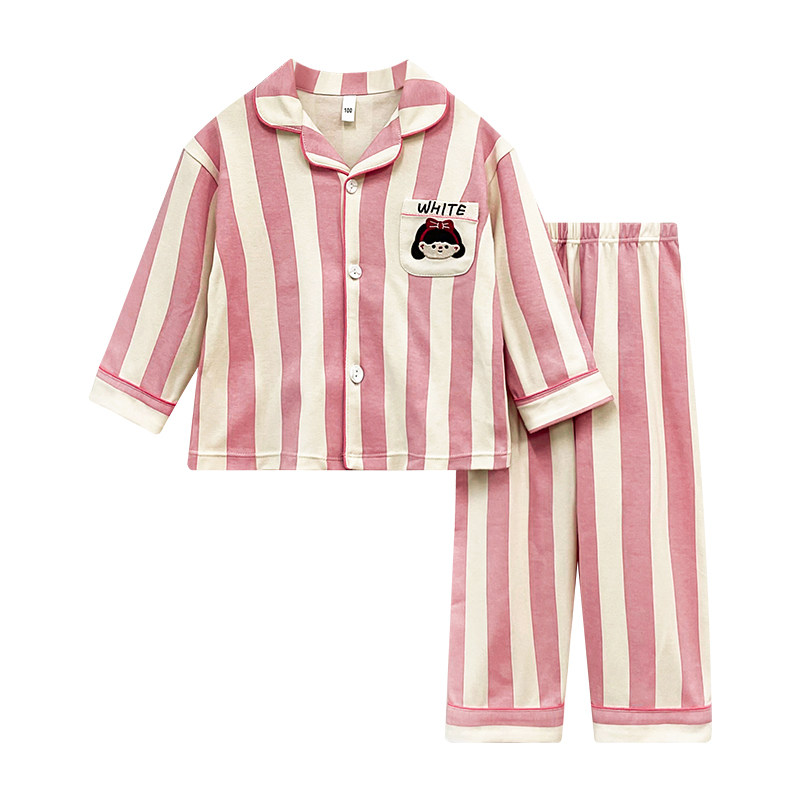 抗菌翻领棉氨中大童空调服套装