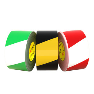 黑黄警示胶带三色斑马线警戒地贴线车位划线胶带安全警示地面标识