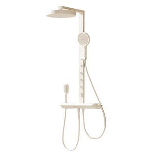 梦斯顿家用枪灰色数显恒温增压智能恒温浴室钢琴按键淋浴花洒套装