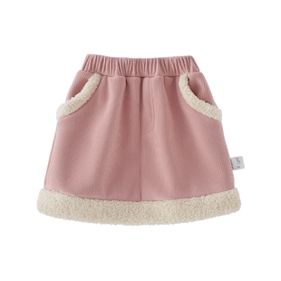 女童半身裙2026小童春秋加厚加绒裙子儿童时尚短裙潮宝宝冬装女宝