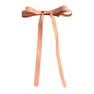 丝带美学~粉色双层蝴蝶结飘带发夹女森系仙美后脑勺发卡夹子发饰