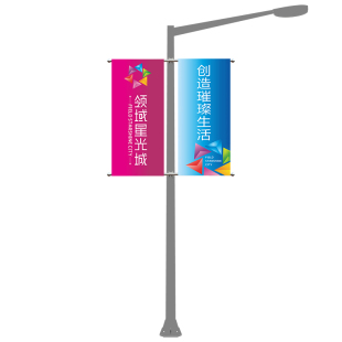 灯杆道旗灯杆旗路灯杆广告牌定制户外双面架子电线杆马路电杆旗杆