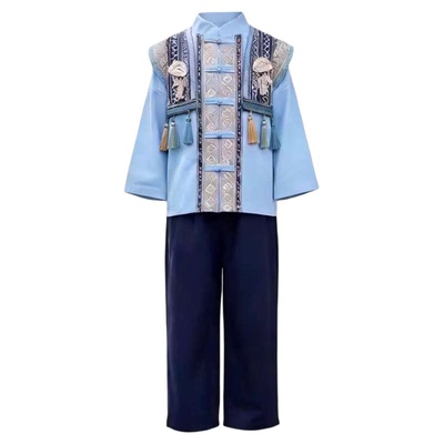 儿童少数民族服装男童壮族三月三