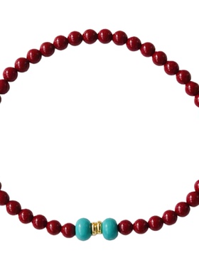 原创天然朱砂手链手串女极细