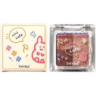 thyra昙雅三色小萌新眼影盘 闪粉哑光珠光亮片大地色小盘便携持久