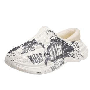 棉拖鞋男款冬季加绒保暖居家室内包跟棉鞋外穿防水防滑拖鞋大码47