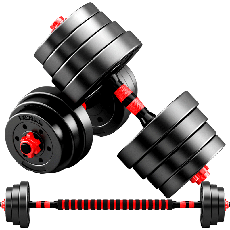 哑铃男士健身家用20/30公斤包胶杠铃锻炼器材可调节亚玲男一对