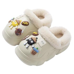 儿童棉拖鞋2025新款秋冬季男女童宝宝室内家居防水防滑小孩亲子鞋