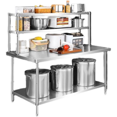 不锈钢货架厨房冷柜冰柜台上架工作台台面立架货架操作台上置物架