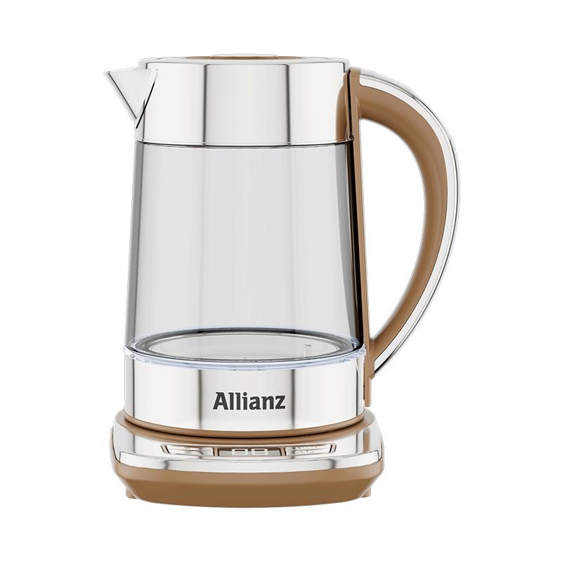 安联玻璃电热水壶烧水壶电热家用透明快开水壶保温一体全自动恒温