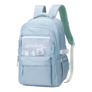 书包女生初中学生大容量背包小学生简约风轻便减负护脊校园双肩包