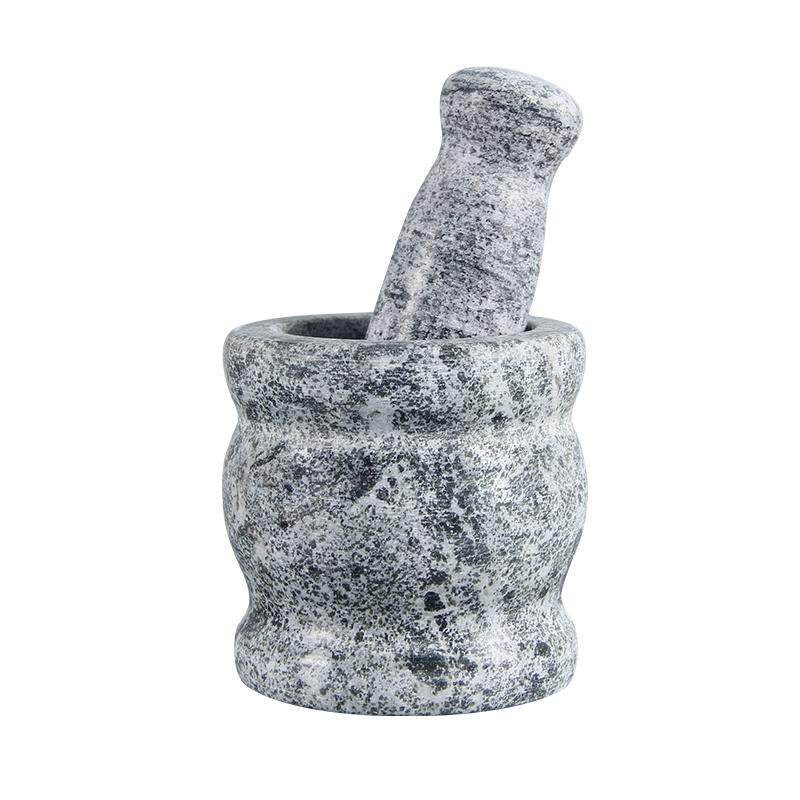 天然青石捣蒜器石臼家用捣药罐研剥蒜器/压蒜器
