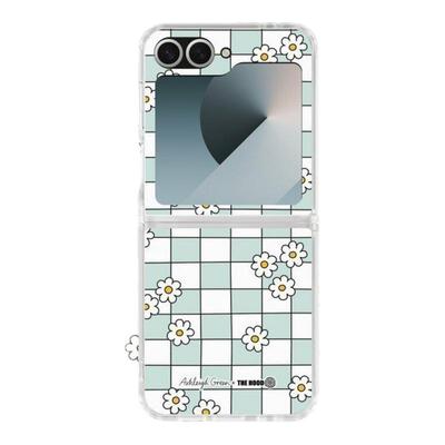 THE HOODxAshleigh Green艺术家联名Blue Checkers适用三星Samsung Z Fold7/Flip7/6/5前屏幕中轴保护手机壳