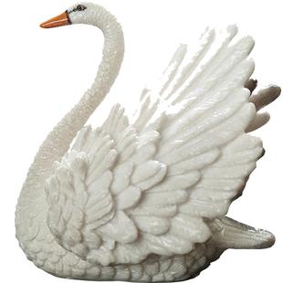 白天鹅摆件一对变色茶宠黑天鹅创意精品茶玩茶具金蟾客厅茶台装饰