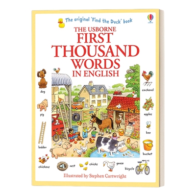 1000个英语词汇 英文原版 First Thousand Words in English 儿童主题单词书 全彩插图英语启蒙认知书 生动有趣 英文版 进口书籍