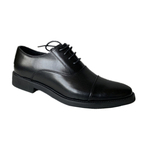 2021秋季新款头层牛皮简约英伦风商务休闲系带低帮方跟正装皮鞋男