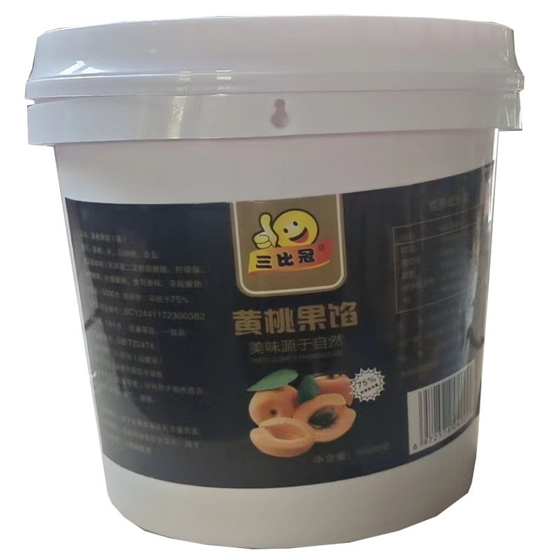 三比冠黄桃果馅果酱夹心10斤烘焙千层蛋糕披萨面包甜品店专用原料