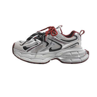 真皮~骄屿 厚底增高老爹鞋女复古超火德训鞋小个子显高休闲运动鞋