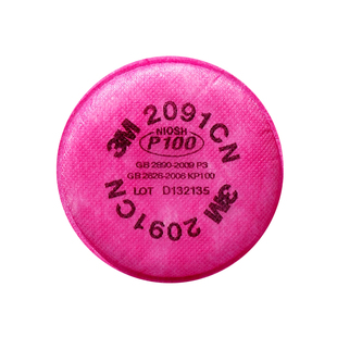 (2个装)正品3m 2091cn p100防尘口罩过滤棉电焊烟尘玻璃纤维口覃