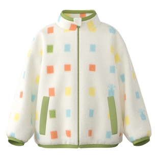 【新品】papa爬爬秋冬季亲子装外套加绒母女柔软保暖抗静电母子款