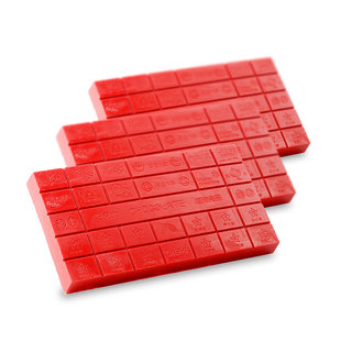 皇姿中国红圣诞红大红色特白巧克力块1KG装烘焙原料（代可可脂）