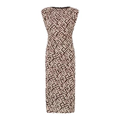 DVF2026春夏新款迷宫几何印花圆领无袖修身包臀连衣裙DS1U026