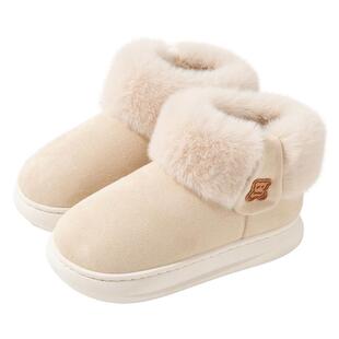 外穿棉鞋女冬季包跟高帮靴防滑厚底面包鞋保暖加绒加厚雪地靴女士