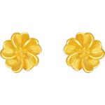 周六福黄金计价足金灼灼桃花约耳饰公主嫁期指南系列圣诞礼物