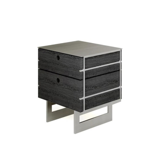 长物造物|浮镜床头柜 中古实木床边几卧室包豪斯床边柜无封设计款