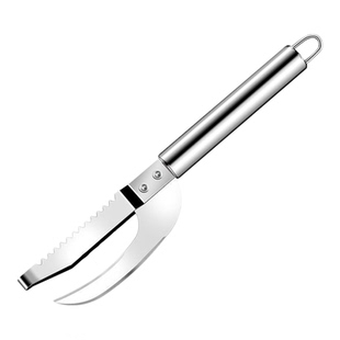 鱼鳞刨鱼肚刀家用加厚不锈钢去鳞破肚二合一刮鱼鳞器杀鱼刀刷鱼鳞