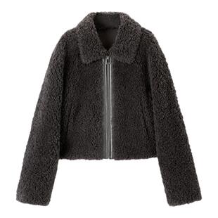 TKY SHOP短款羊毛颗粒外套女2025冬季新款减龄高级感冬装上衣保暖