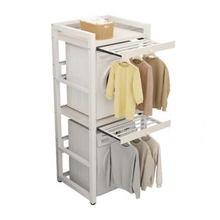 洗衣机置物架阳台烘干机支架双层叠放架卫生间晾衣架滚筒上方架子