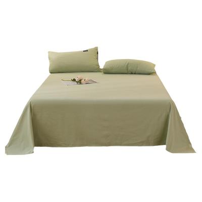 红豆加厚磨毛纯棉床单单件全棉学生宿舍被单人纯色床笠枕套件套