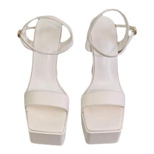 15cm超高跟鞋舞台车展模特走秀鞋夏新款防水台粗跟夜店性感凉鞋女