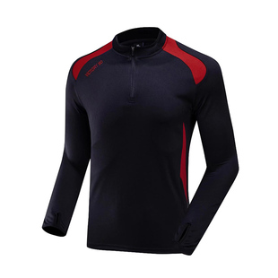 秋冬加绒半拉链训练服外套男款速干健身跑步长袖运动服儿童户外衣