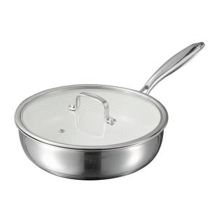 卡罗特不锈钢陶瓷蜂窝炒锅不粘锅家用小炒锅电磁炉专用燃气灶炒菜