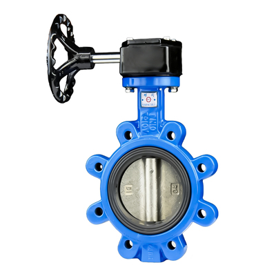 涡轮凸耳蝶阀LT D371X-16Q/P国标手动球磨铸铁不锈钢四氟阀65 600