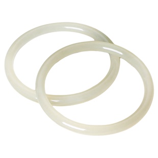 珪宝和田玉青白玉叮当镯天然玉石细款冰底晴水玉镯少女镯子手镯