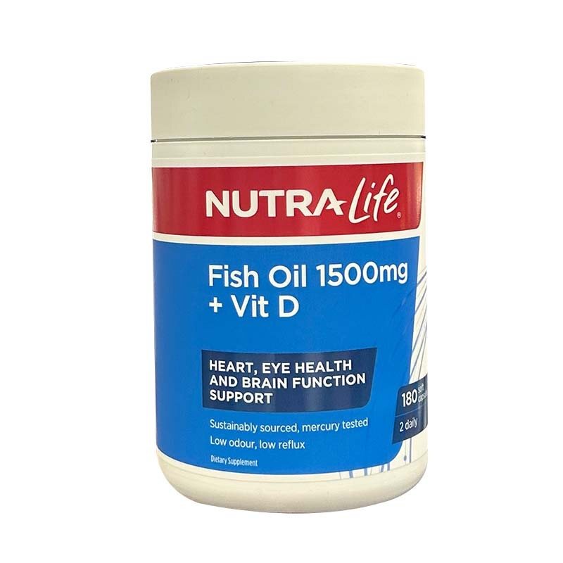 新西兰直邮NutraLife纽乐深海鱼油软胶囊180粒 高含量1500mg EPA