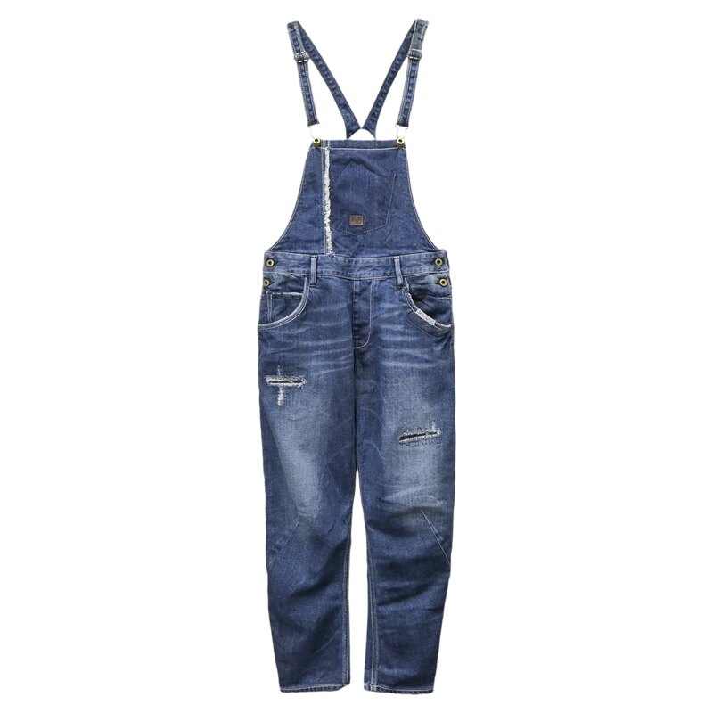 ABLE,JEANS背带牛仔裤连体减龄