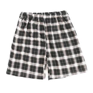 夏季薄款纯棉睡裤男家居短裤休闲宽松大码全棉夏天沙滩裤五分中裤