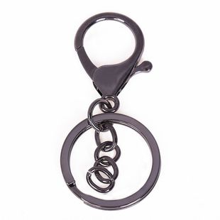 DIY合金龙虾扣钥匙扣配件钥匙链公仔挂件钥匙圈带八字扣四节链